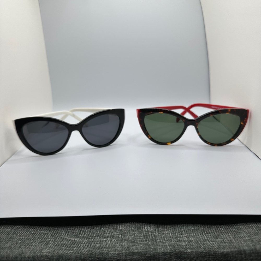 Cat Eye Sunglasses - High Quality Acetate Frames - 2 pairs